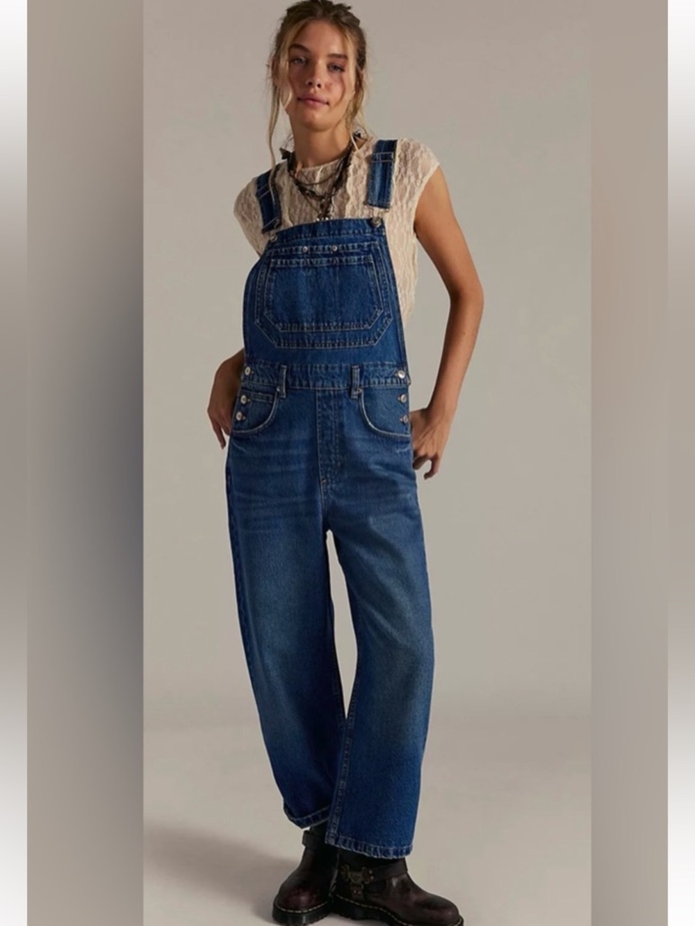 Free People We The Free Deep Trance Overalls in Reverie Size Small NWT